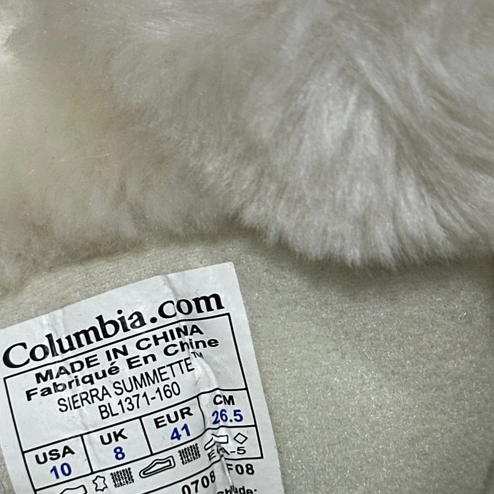Columbia‎ Sierra Summette Winter Boots Womens 10 Tan Brown Faux Fur Suede